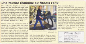 Revue de presse - Felix Fitness - Ursula Lauper