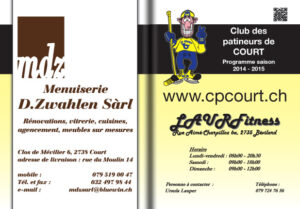 Livret de match saison 2014/2015